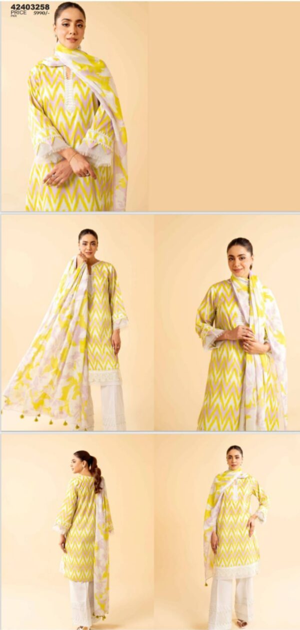 NISHAT Lawn (Un Stitched) 3 Piece, New Collection 2025. - Image 9