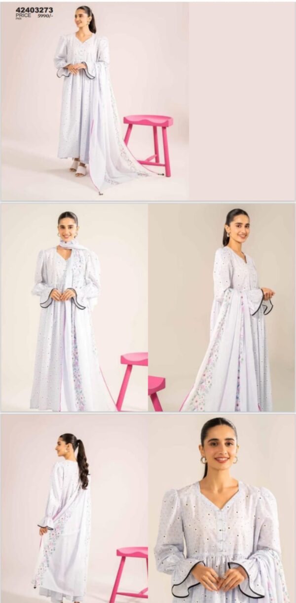 NISHAT Lawn (Un Stitched) 3 Piece, New Collection 2025. - Image 7