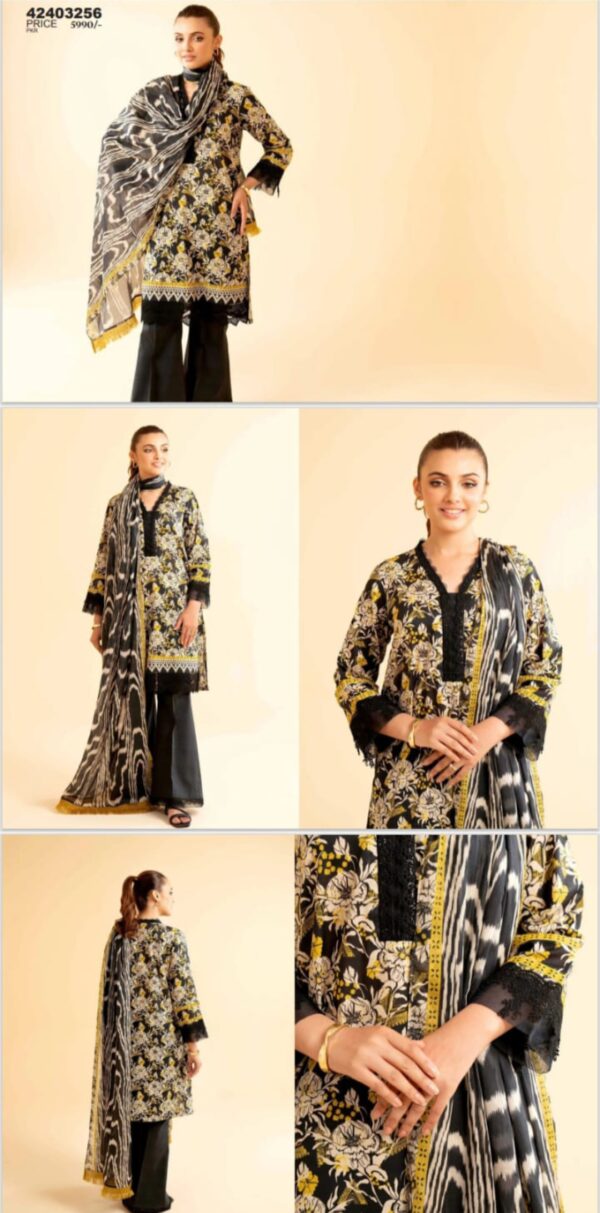 NISHAT Lawn (Un Stitched) 3 Piece, New Collection 2025. - Image 2