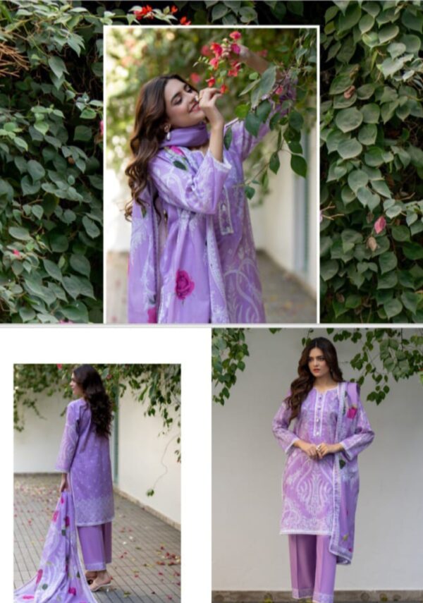 SALINA Digital Printed Lawn (Un Stitched) 3 Piece, New Collection 2025. - Image 9