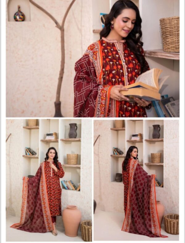 ZESH Pop Drop Digital Printed Lawn (Un Stitched) 3 Piece, New Collection 2025. - Image 9