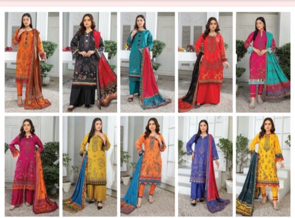 CHASHNI By Bhai Moin Fabrics Lawn (Un Stitched) 3 Piece, Vol 1310, New Collection 2025. - Image 12