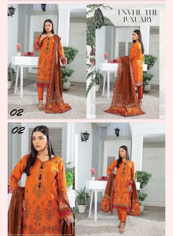 CHASHNI By Bhai Moin Fabrics Lawn (Un Stitched) 3 Piece, Vol 1310, New Collection 2025. - Image 3
