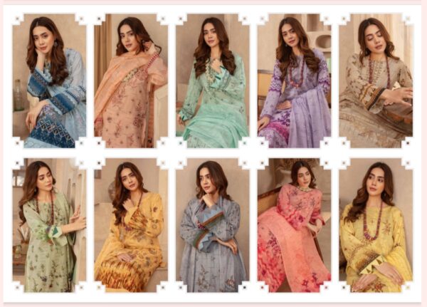 DASTOOR By Zara Meer Lawn (Un Stitched) 3 Piece, Vol 174, New Collection 2025. - Image 13