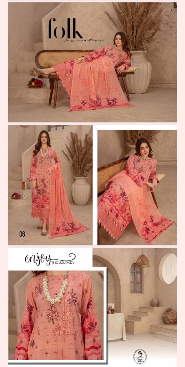 DASTOOR By Zara Meer Lawn (Un Stitched) 3 Piece, Vol 174, New Collection 2025. - Image 8