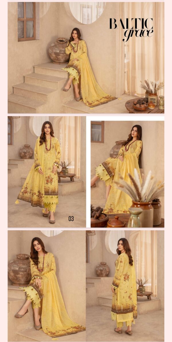 DASTOOR By Zara Meer Lawn (Un Stitched) 3 Piece, Vol 174, New Collection 2025. - Image 5