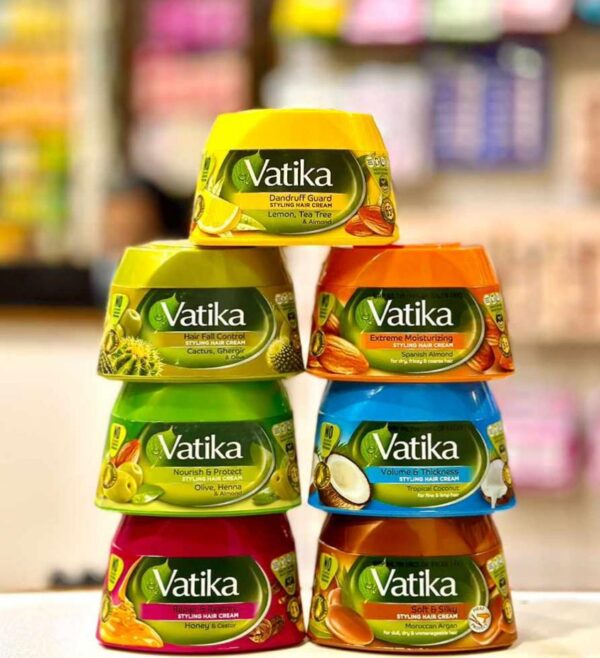 Dabur Vatika Naturals Styling Hair Cream Available in Different Flavours, 70 ml.
