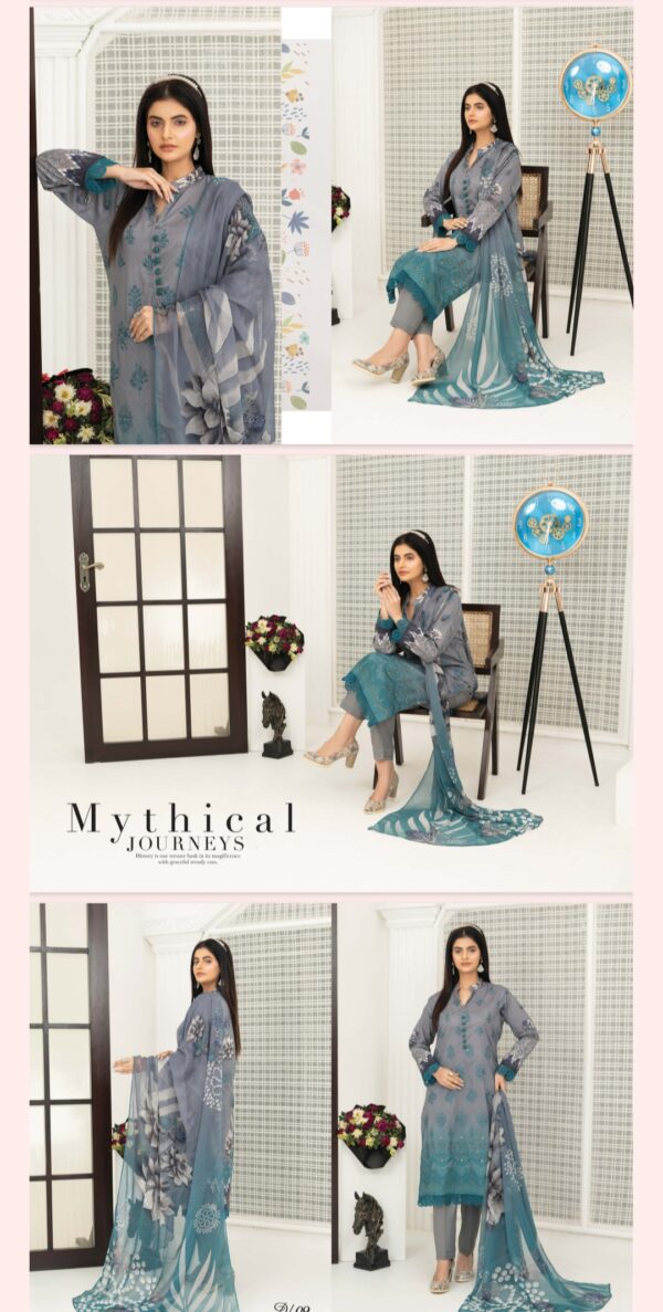 Eman By Palwasha Lawn (Un Stitched) 2 Piece, Vol 13, New Collection 2025. - Image 10