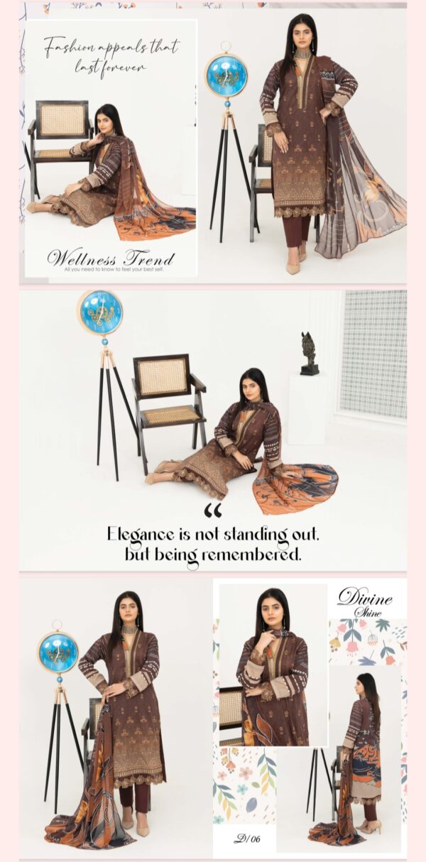 Eman By Palwasha Lawn (Un Stitched) 2 Piece, Vol 13, New Collection 2025. - Image 7