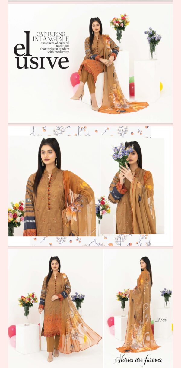 Eman By Palwasha Lawn (Un Stitched) 2 Piece, Vol 13, New Collection 2025. - Image 5