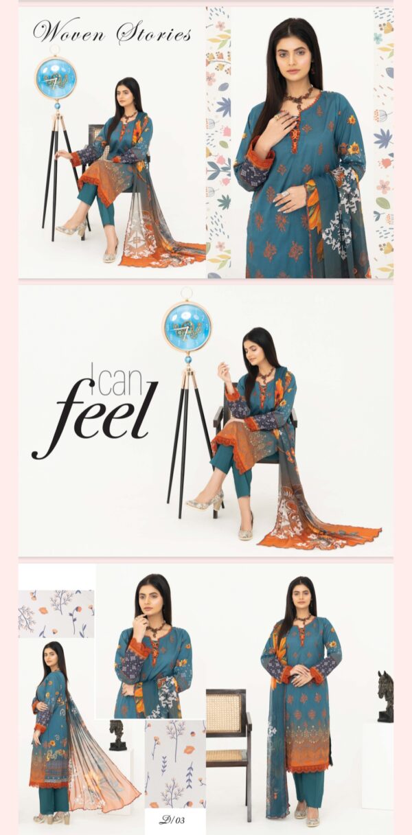 Eman By Palwasha Lawn (Un Stitched) 2 Piece, Vol 13, New Collection 2025. - Image 4