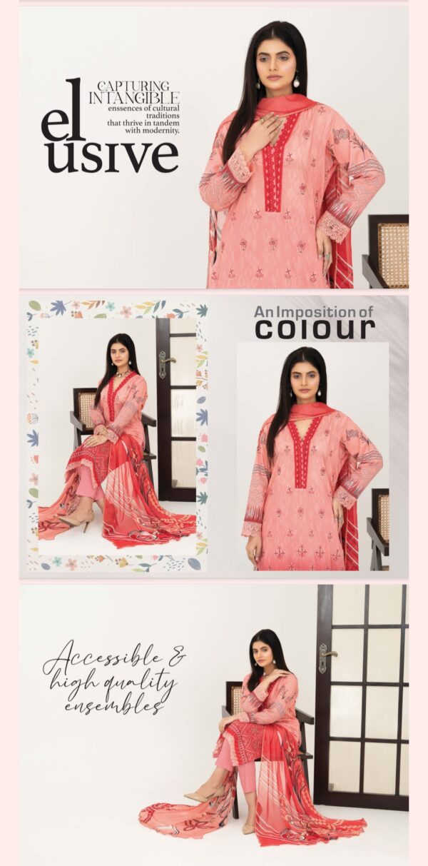Eman By Palwasha Lawn (Un Stitched) 2 Piece, Vol 13, New Collection 2025. - Image 2