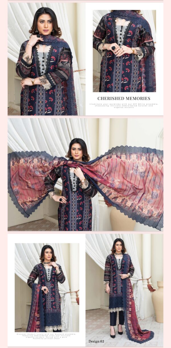 Tehzeeb By Palwasha Lawn (Un Stitched) 2 Piece, Vol 06, New Collection 2025. - Image 10