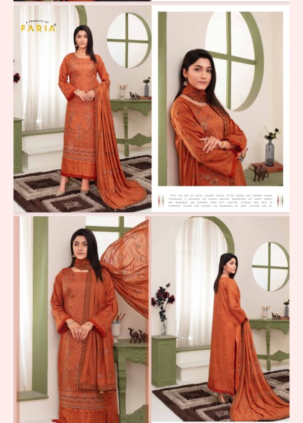 CHASHNI By FARIA Lawn (Un Stitched) 3 Piece, Vol 4145, New Collection 2025. - Image 7