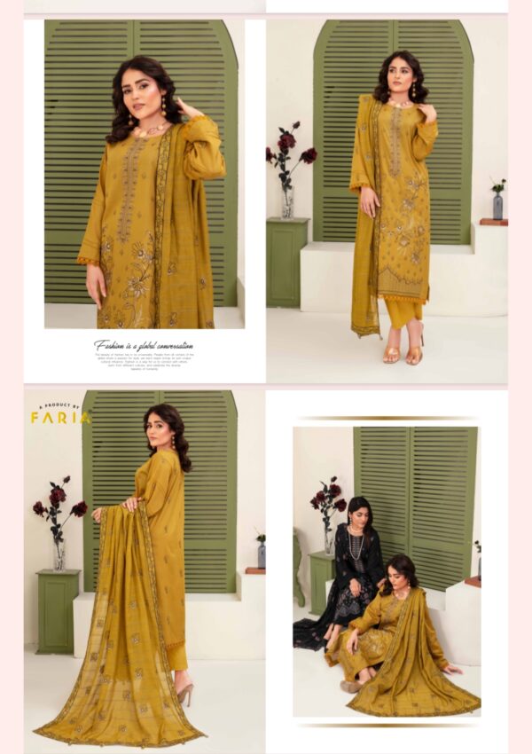 CHASHNI By FARIA Lawn (Un Stitched) 3 Piece, Vol 4145, New Collection 2025. - Image 8