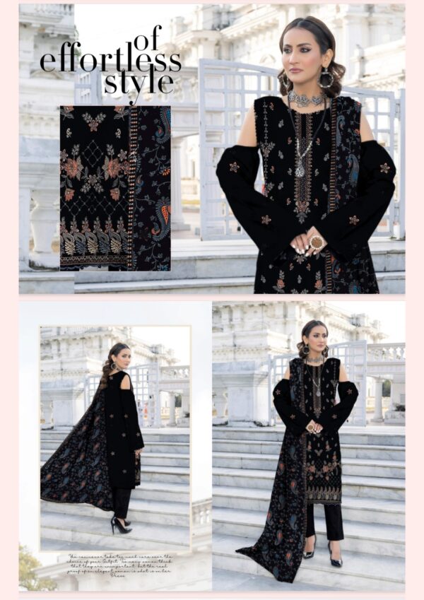 FARIA Premium Embroidered Comfort Lawn By Habib Faisal Arts (Un Stitched) 3 Piece, Vol 4006, New Collection 2025. - Image 7