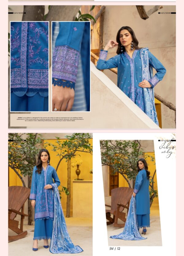 Jahan By Safa Noor (Un Stitched) 3 Piece, New Collection 2025. - Image 13