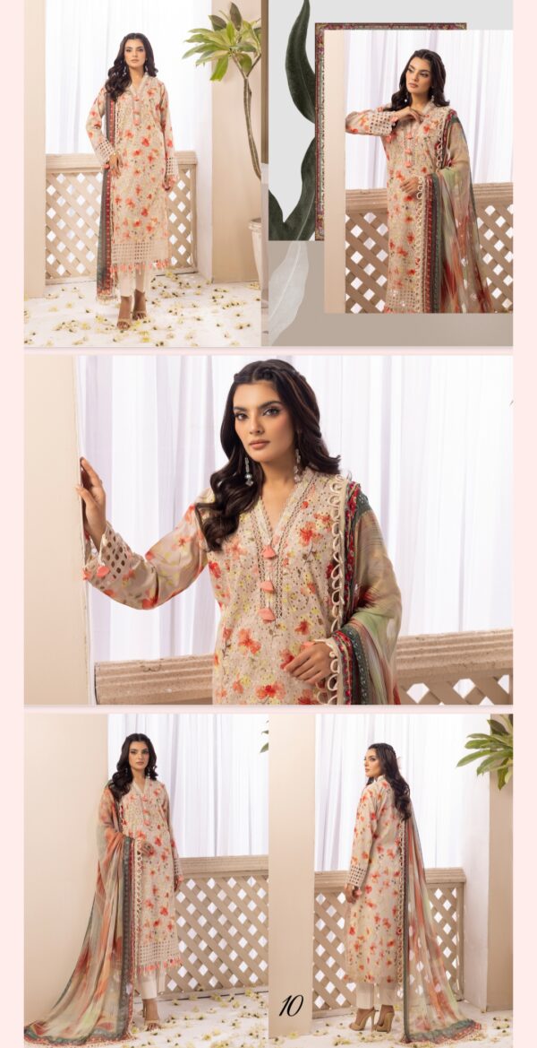 Fancy Florals By Zara Meer (Un Stitched) 3 Piece, Vol 171, New Collection 2025. - Image 11