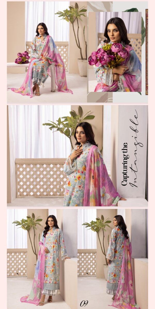 Fancy Florals By Zara Meer (Un Stitched) 3 Piece, Vol 171, New Collection 2025. - Image 10