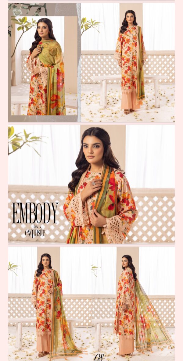 Fancy Florals By Zara Meer (Un Stitched) 3 Piece, Vol 171, New Collection 2025. - Image 9