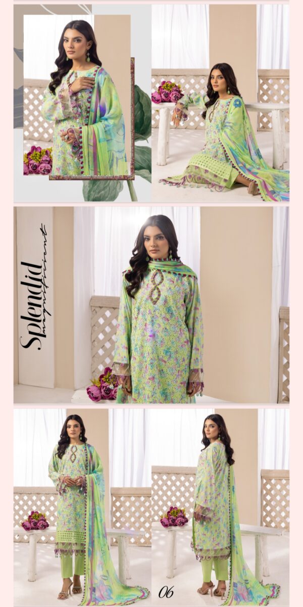 Fancy Florals By Zara Meer (Un Stitched) 3 Piece, Vol 171, New Collection 2025. - Image 7