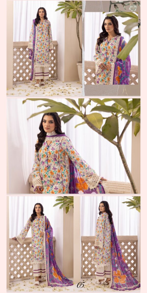Fancy Florals By Zara Meer (Un Stitched) 3 Piece, Vol 171, New Collection 2025. - Image 6