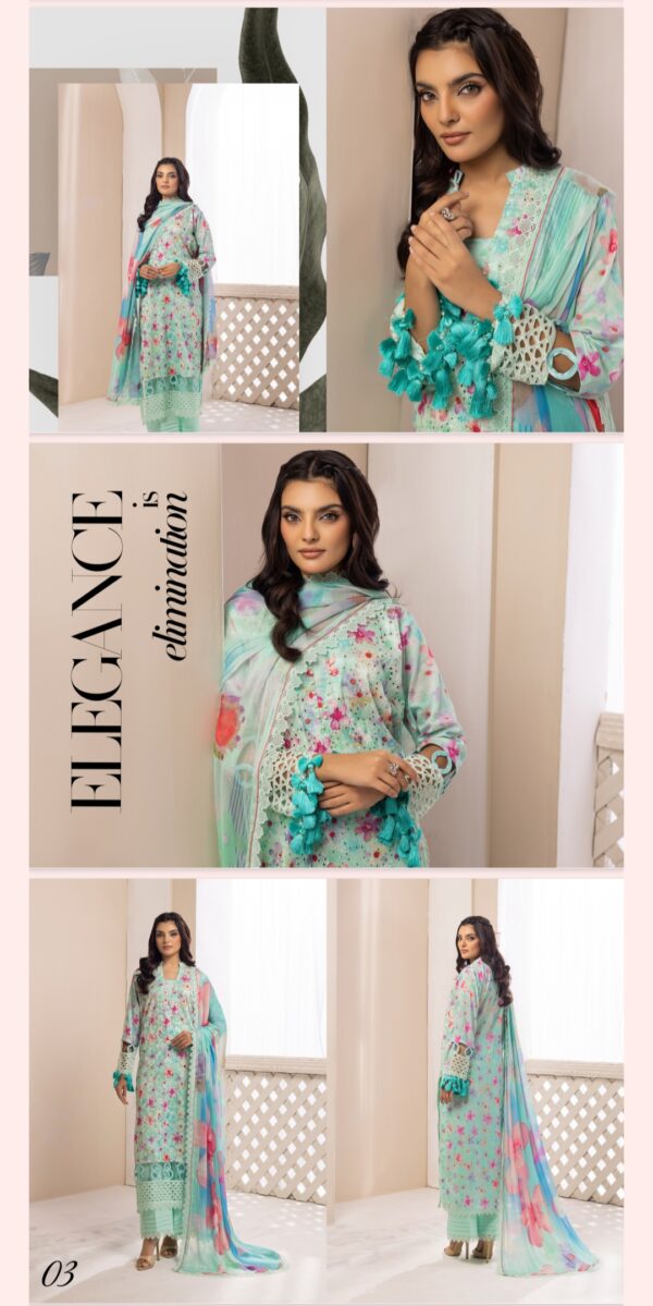 Fancy Florals By Zara Meer (Un Stitched) 3 Piece, Vol 171, New Collection 2025. - Image 4