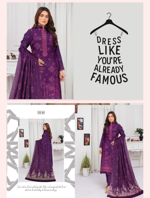 Orhni By RangNoor Lawn (Un Stitched) 3 Piece, New Collection 2025. - Image 5