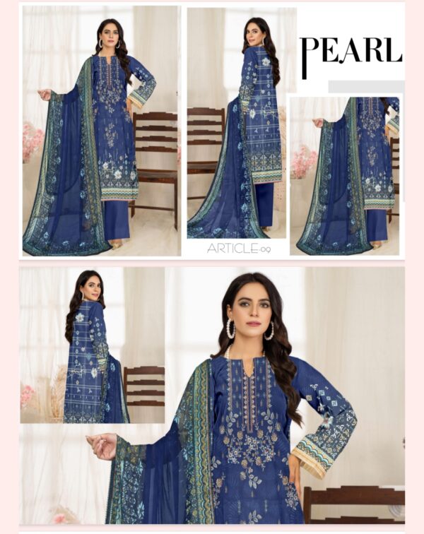 Urwa Luxury Digital Lawn Collection By Habib Faisal Arts (Un Stitched) 3 Piece, Vol 566, New Collection 2025. - Image 10