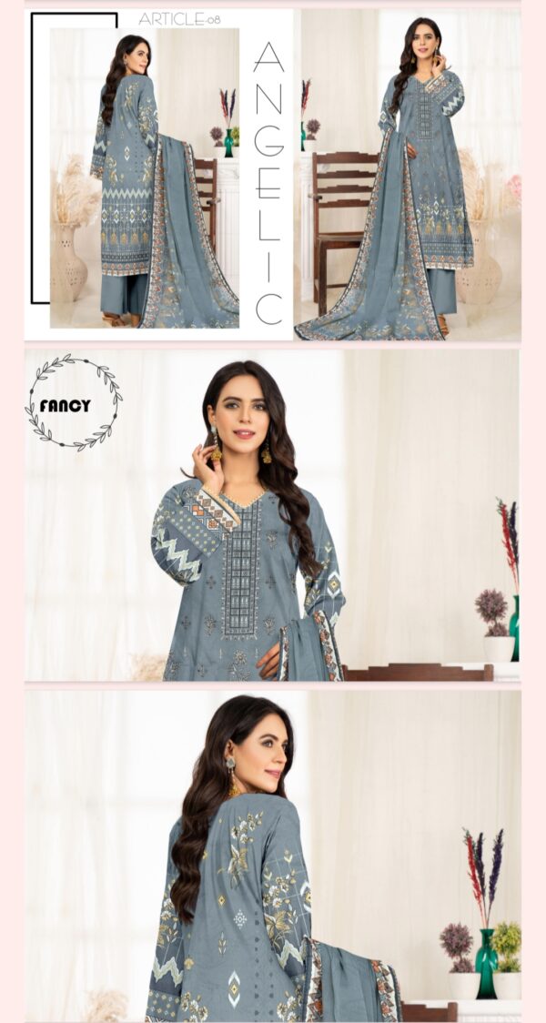 Urwa Luxury Digital Lawn Collection By Habib Faisal Arts (Un Stitched) 3 Piece, Vol 566, New Collection 2025. - Image 9