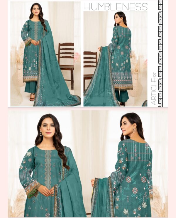 Urwa Luxury Digital Lawn Collection By Habib Faisal Arts (Un Stitched) 3 Piece, Vol 566, New Collection 2025. - Image 8