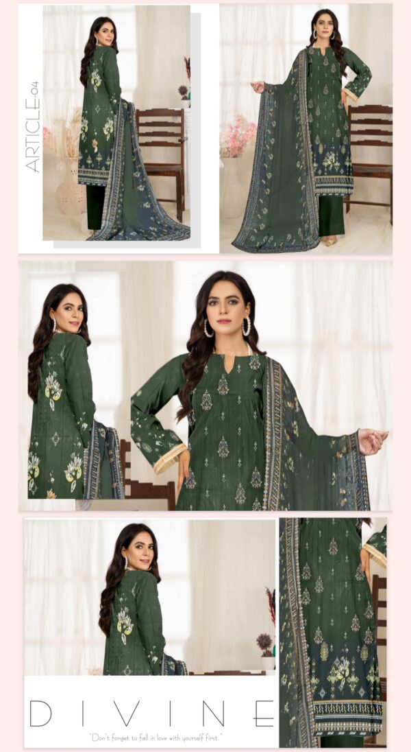 Urwa Luxury Digital Lawn Collection By Habib Faisal Arts (Un Stitched) 3 Piece, Vol 566, New Collection 2025. - Image 5