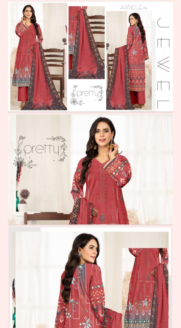 Urwa Luxury Digital Lawn Collection By Habib Faisal Arts (Un Stitched) 3 Piece, Vol 566, New Collection 2025. - Image 4