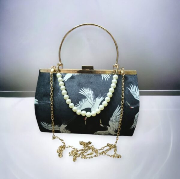 Imported Quality Luxury Ladies Bag With Top Handle and Metal Chain For Women and Girls, Beautiful Color Combination, 5 Elegant Designs. - Image 5