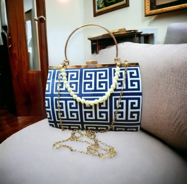 Imported Quality Luxury Ladies Bag With Top Handle and Metal Chain For Women and Girls, Beautiful Color Combination, 5 Elegant Designs. - Image 4