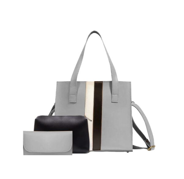 Black and white trio Hand bag For Women, Stylish shoulder bag Available in 7 Colors. - Image 3