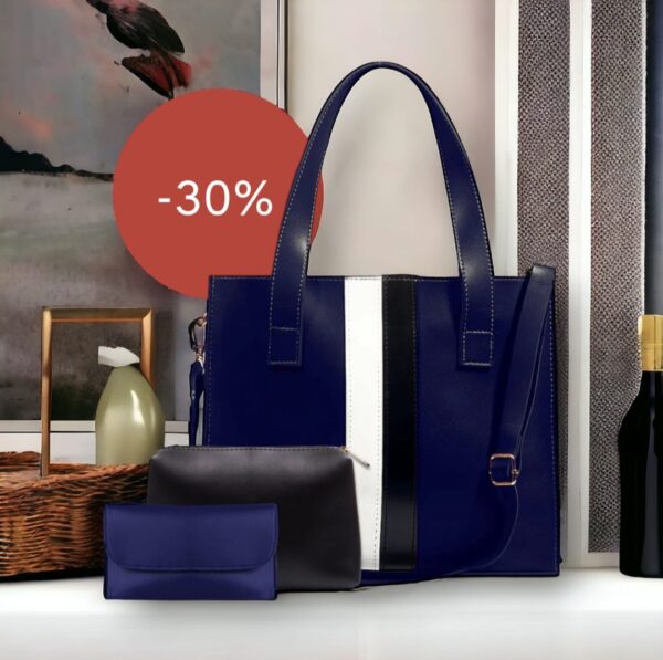 Black and white trio Hand bag For Women, Stylish shoulder bag Available in 7 Colors. - Image 9