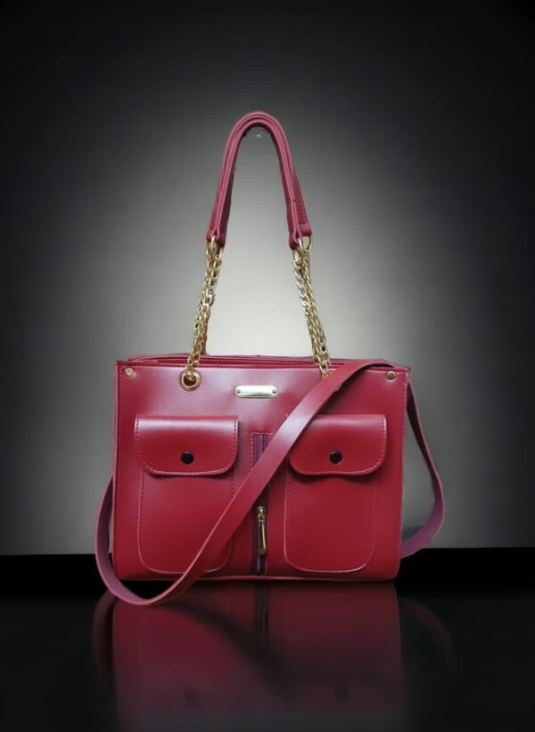 Double Pocket hand bag, Shoulder bags, Women fashion bag Available in 8 elegant Colors. - Image 6