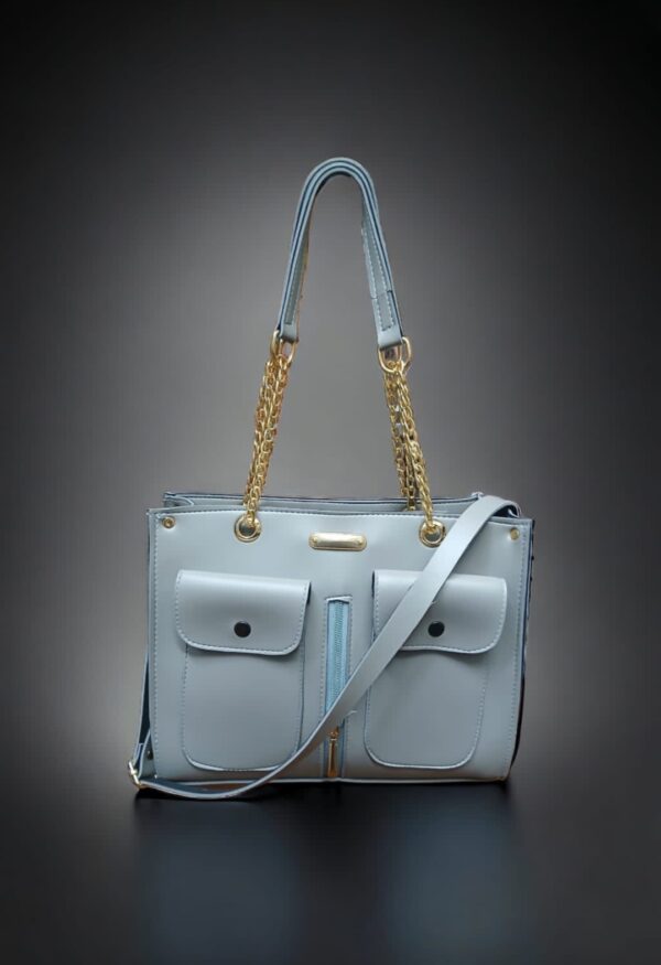 Double Pocket hand bag, Shoulder bags, Women fashion bag Available in 8 elegant Colors. - Image 5