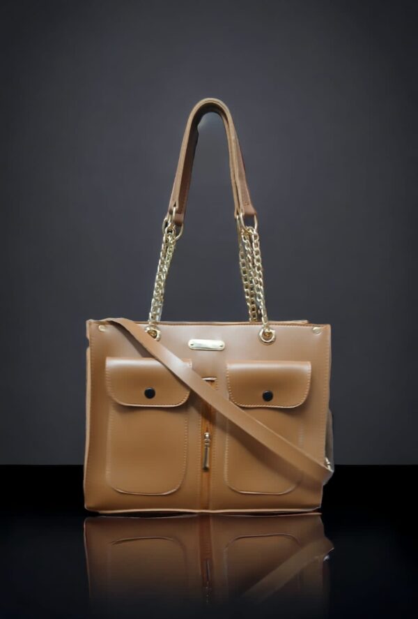 Double Pocket hand bag, Shoulder bags, Women fashion bag Available in 8 elegant Colors. - Image 3