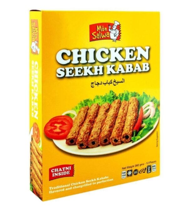 Mon Salwa Chicken Seekh Kabab 360g(12pcs)