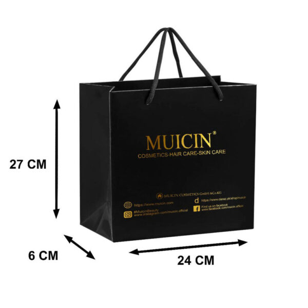 MUICIN Elegant Printed Black Paper Gift Bag-Perfact Wrap