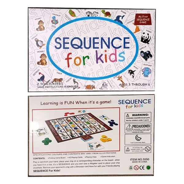 Sequence For Kids Rectangular Box –Game For Kids