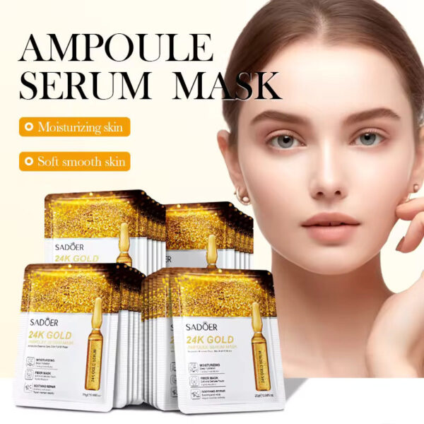 SADOER 24K Gold Ampoule Serum Facial Sheet Mask 25 g. - Image 2