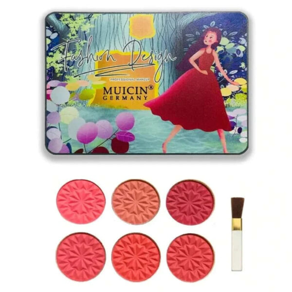 MUICIN Fashion Design Matte Blusher & Eyeshadow Kit, 6 Colors, Versatile Beauty. - Image 7