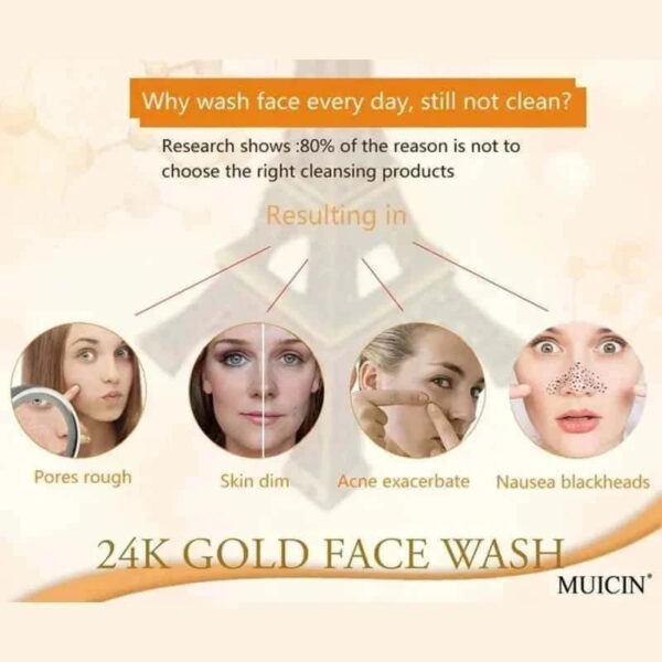MUICIN 24K Gold Face Wash | Luxurious Purifying Cleanse. - Image 2
