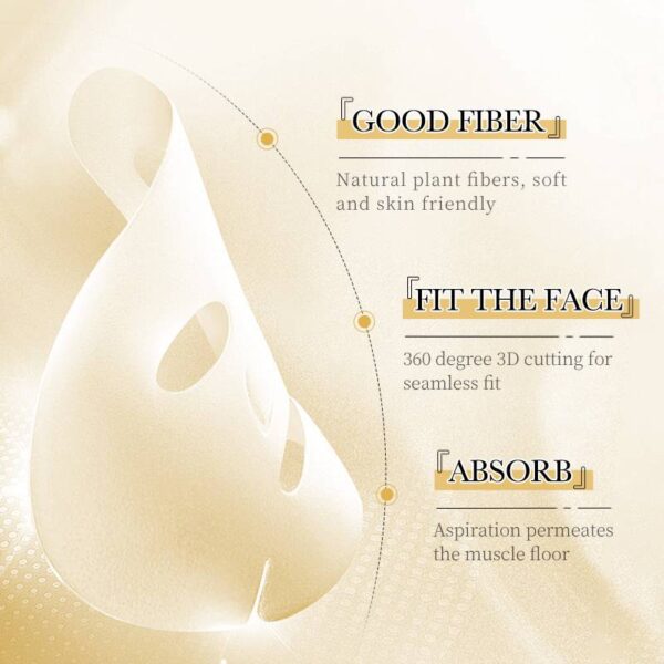 SADOER 24K Gold Ampoule Serum Facial Sheet Mask 25 g. - Image 3