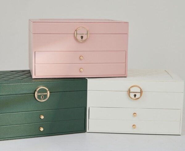 Luxe 3 Layer Jewelry Box, Jewelry Holder Organizer - Image 7