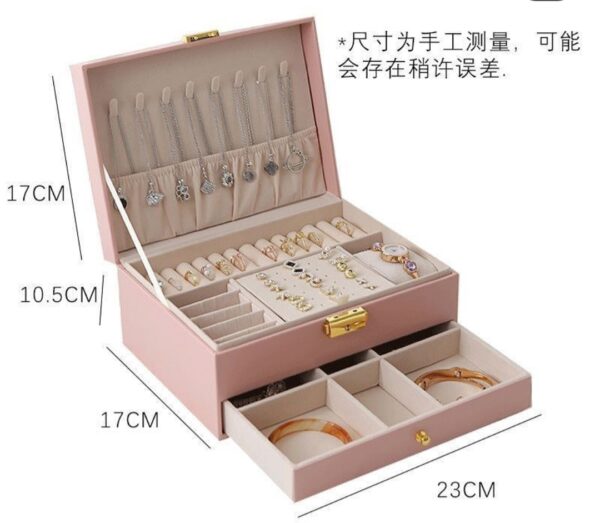 Luxe 3 Layer Jewelry Box, Jewelry Holder Organizer - Image 4