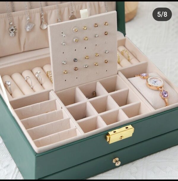 Luxe 3 Layer Jewelry Box, Jewelry Holder Organizer - Image 6
